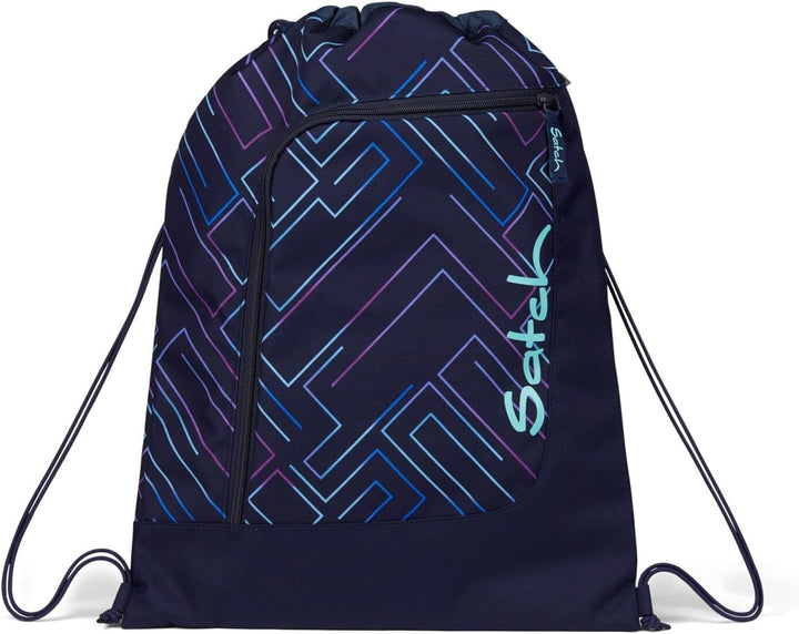 Satch Air Light Edition Schulrucksack Set 3tlg. inkl. Pencil Slider und Sportbeutel Purple Laser, Pu