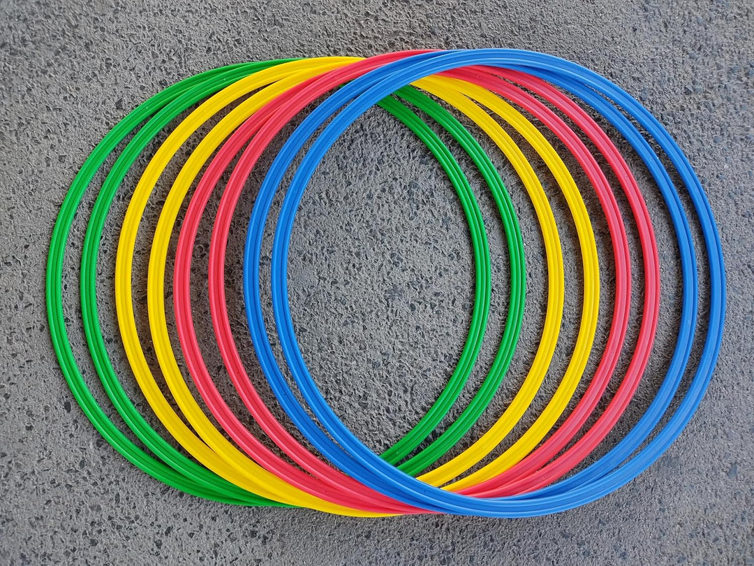 Agility Hundesport – 8er Set Multifunktions - Ringe/Reifen Ø ca. 60 cm in 4 Farben, Unisex, je 2X Ro