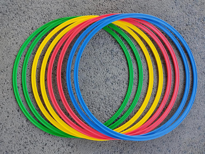 Agility Hundesport – 8er Set Multifunktions - Ringe/Reifen Ø ca. 60 cm in 4 Farben, Unisex, je 2X Ro