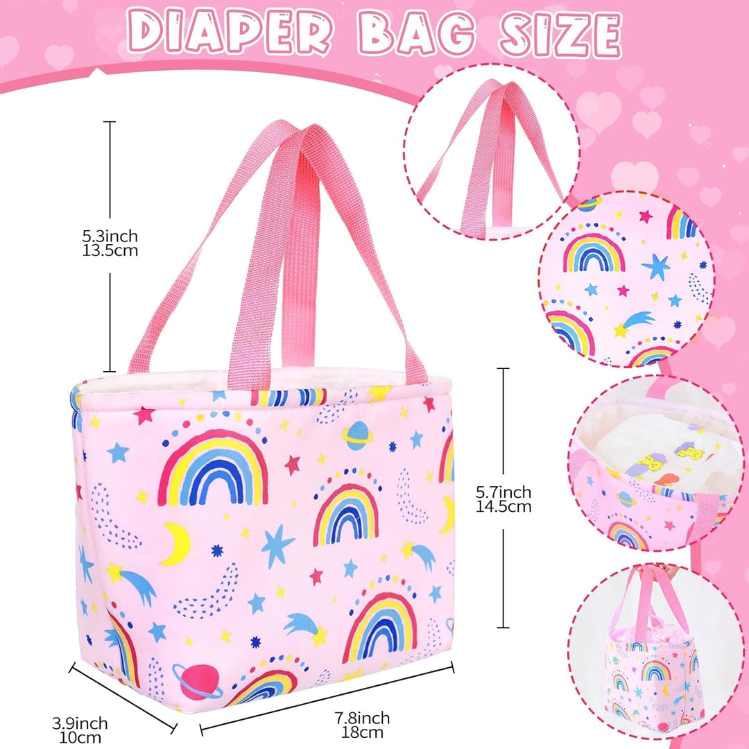 13 Teile Puppenzubehör Puppenkleidung Babypuppe Fütterung und Pflege Set für 18 Zoll und 43 cm Puppe