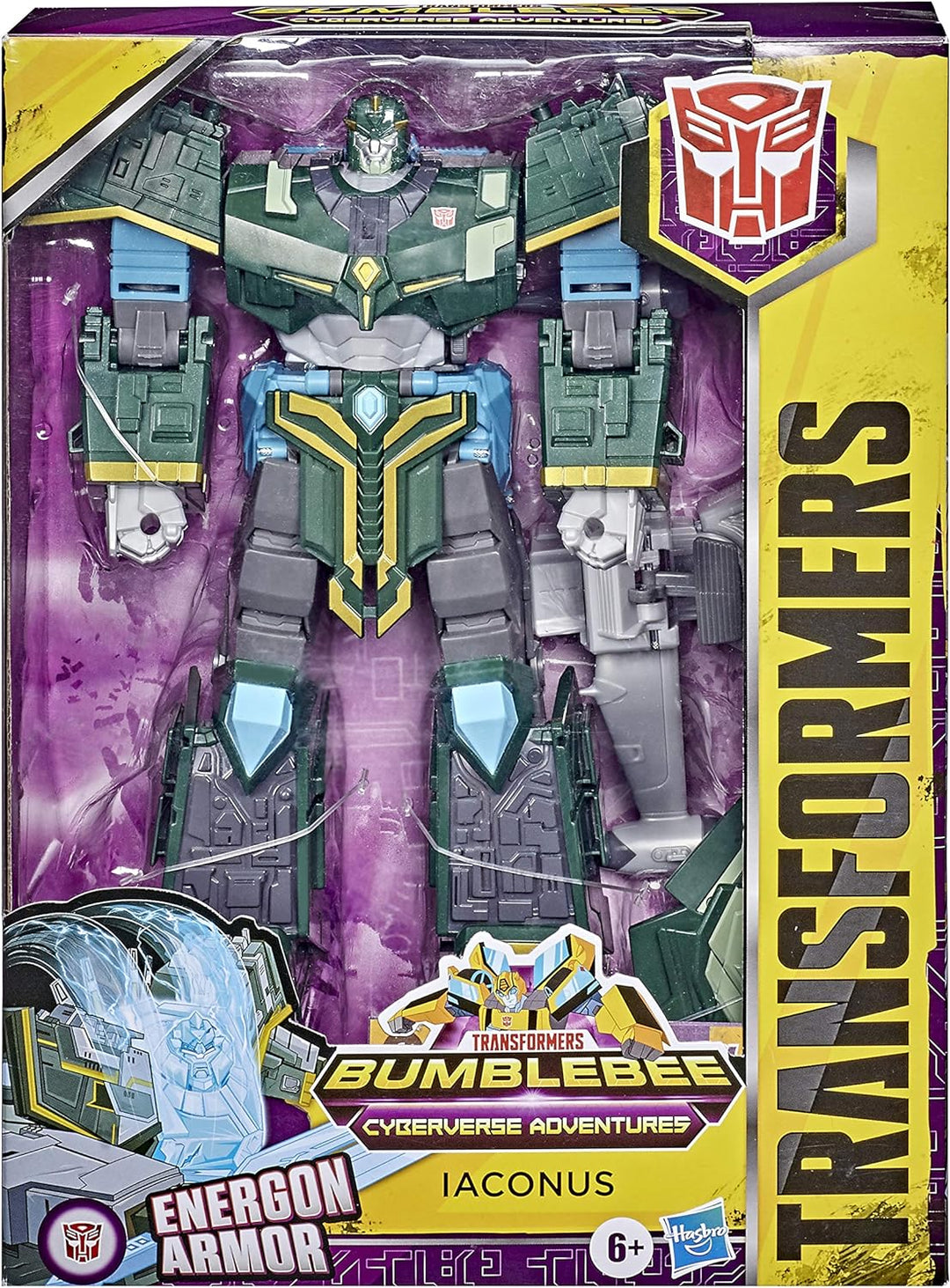 Transformers Bumblebee Cyberverse Adventures Ultimate Iaconus Action-Figur, Energon Armor, ab 6 Jahr