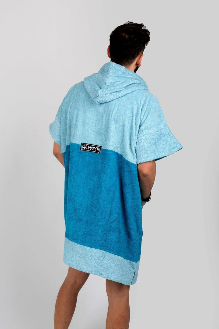 WAVE HAWAII Poncho Flyh Surfponcho 100% Baumwolle für Körpergrössen von 155-185 cm Umkleidehilfe für