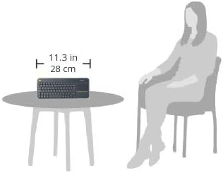 Logitech K400 Plus Kabellose Touch-TV-Tastatur mit integriertem Touchpad, Französisches AZERTY-Layou