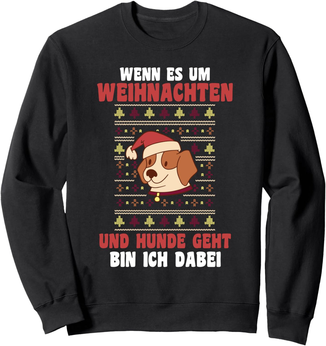 Weihnachtsmann Hund Hunde Weihnachten Sweatshirt