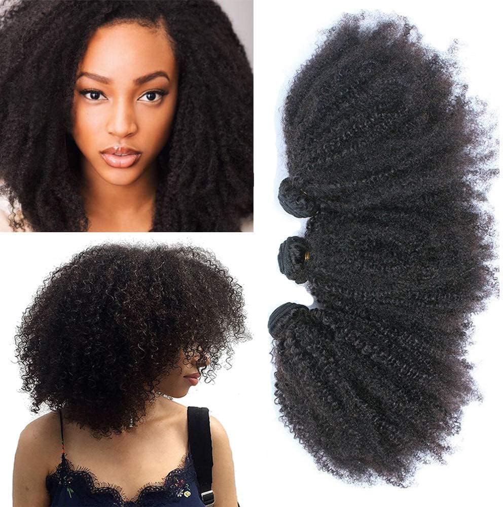 Afro Kinky Curly Human Hair Bundles 10 12 14 Inch echthaar per cke Crochet Braids Hair Curly Weave H