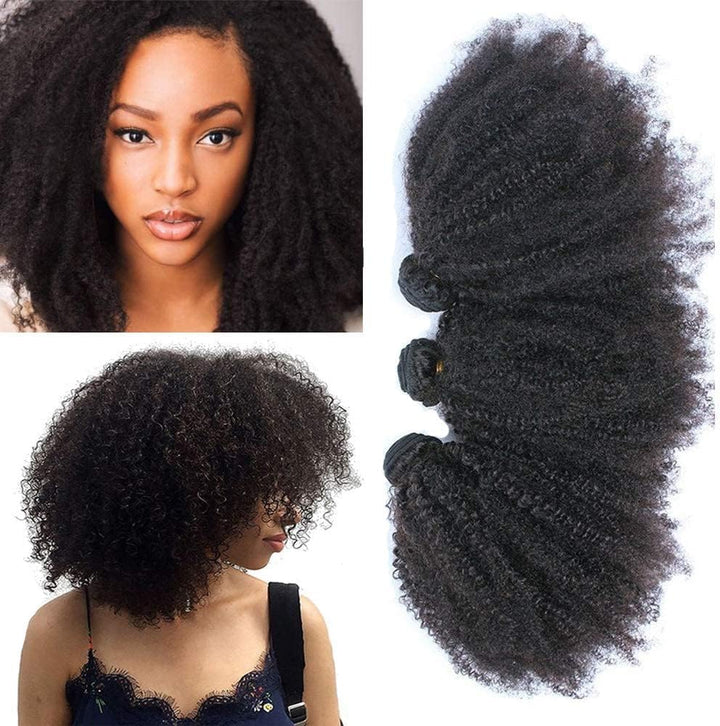 Afro Kinky Curly Human Hair Bundles 10 12 14 Inch echthaar per cke Crochet Braids Hair Curly Weave H