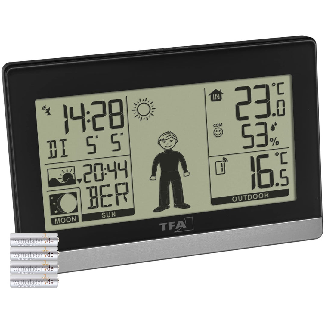 TFA Dostmann Funk-Wetterstation Weather Boy, 35.1159, Aussen-/Innentemperatur, Wettervorhersage, Mon