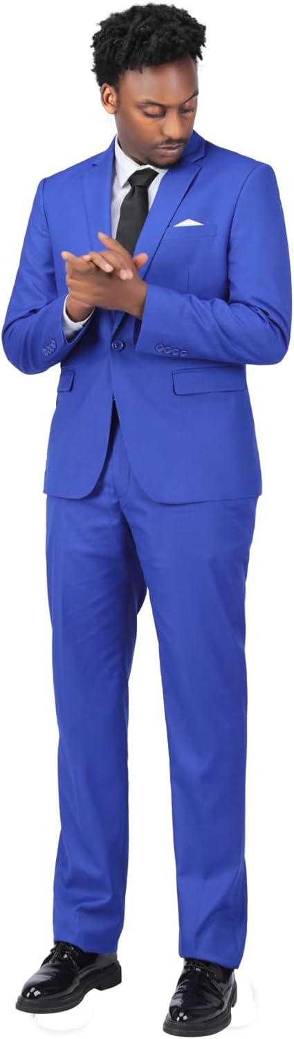 YOUTHUP Anzug Herren 2 Teilig Slim Fit Herrenanzug Business Hochzeit Modern Anzüge Sakko Anzughose X