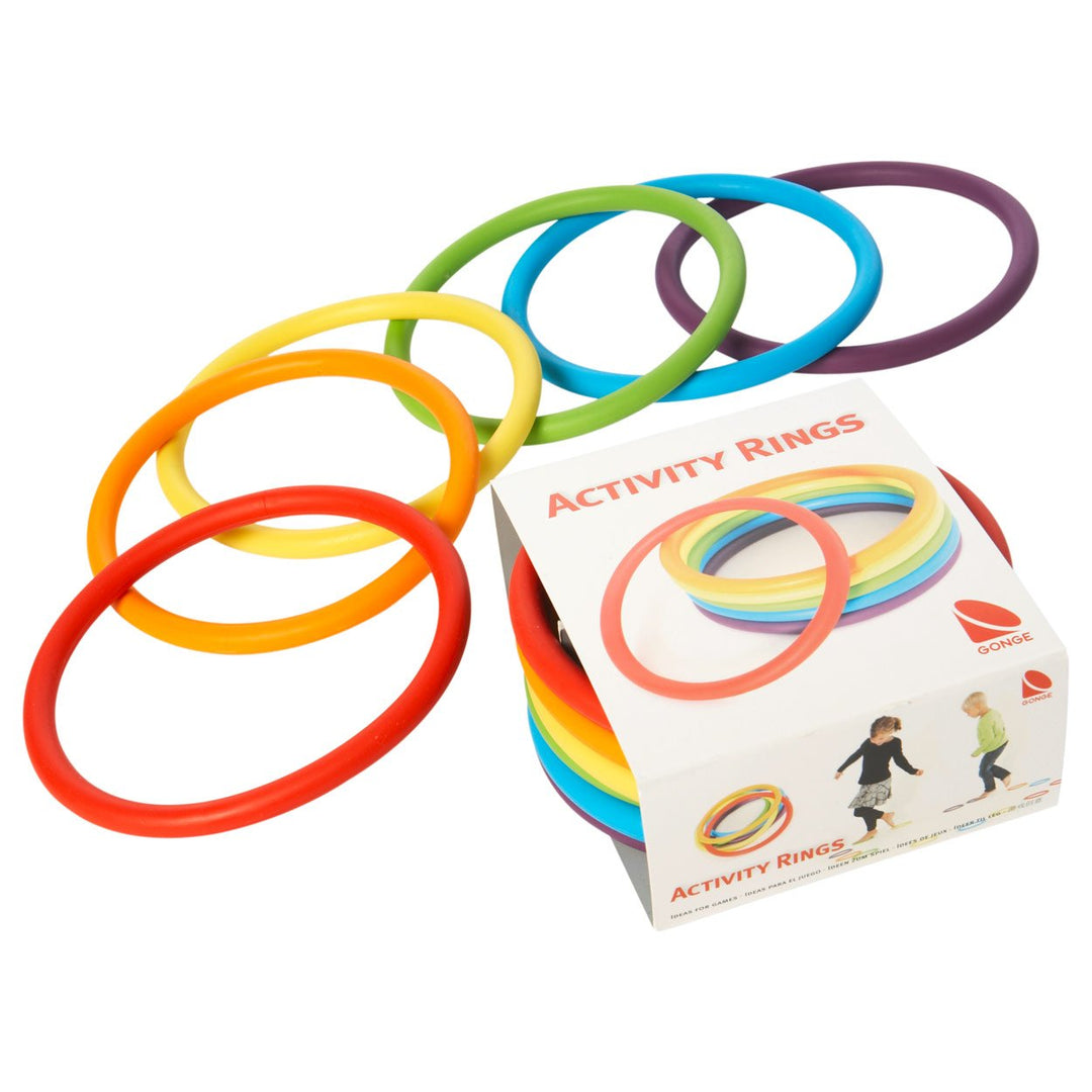 Gonge Activity Rings, Set of 6 Plastic Rubber Rings, Diameter: 16.4 cm, 6er Set