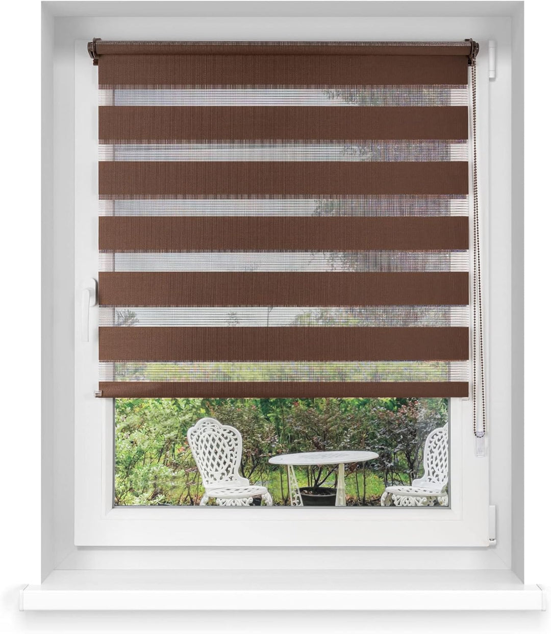 Victoria M. Doppelrollo Klemmfix Duo-Rollo Klemmmontage ohne Bohren für Fenster und Tür Lichtdurchlä