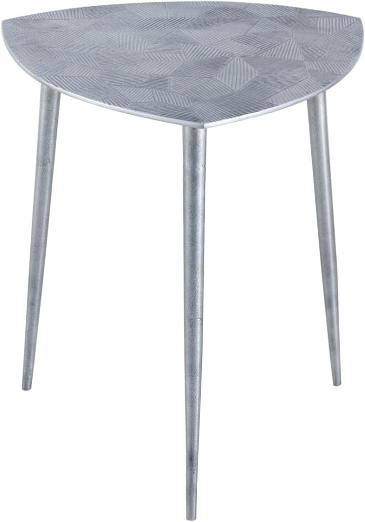 casamia Beistelltisch Metall Dekotisch Alster 40x45x40 cm dreieckig klass. Design Aluminium Silber o