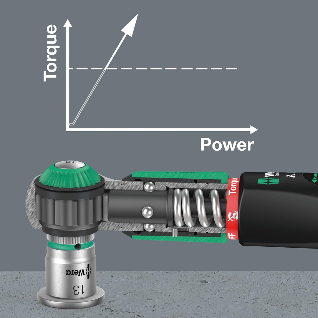Wera 05075831001 Safe-Torque A 1 Imperial Set, Drehmomentschlüssel-Satz, 1-4'' Vierkant, 2-12 Nm, 10