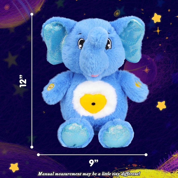 Cuteoy Plüsch Blauer Elefant LED Sternenhimmel Projektor, Musikalisch Einstellbar Singend weicher Pr