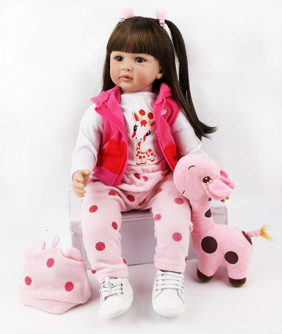 ZIYIUI Reborn Babys Mädchen 20 Zoll 50 cm Weiche Vinyl Silikon Lebensechte Handgemacht Babypuppen Ne