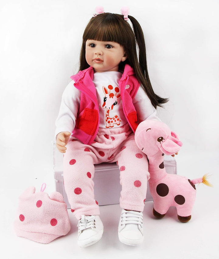 ZIYIUI Reborn Babys Mädchen 20 Zoll 50 cm Weiche Vinyl Silikon Lebensechte Handgemacht Babypuppen Ne
