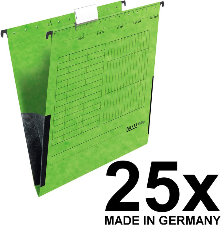 Original Falken 25er Pack Hängetasche UniReg. Made in Germany. Aus Recycling-Karton für DIN A4 mit L