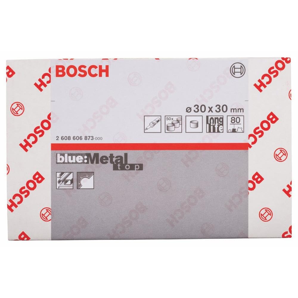Bosch Professional Schleifring X573 Best for Metal 30x30mm Korn 80, 50 Stk. 30x30 mm Korn 80 50 Stüc