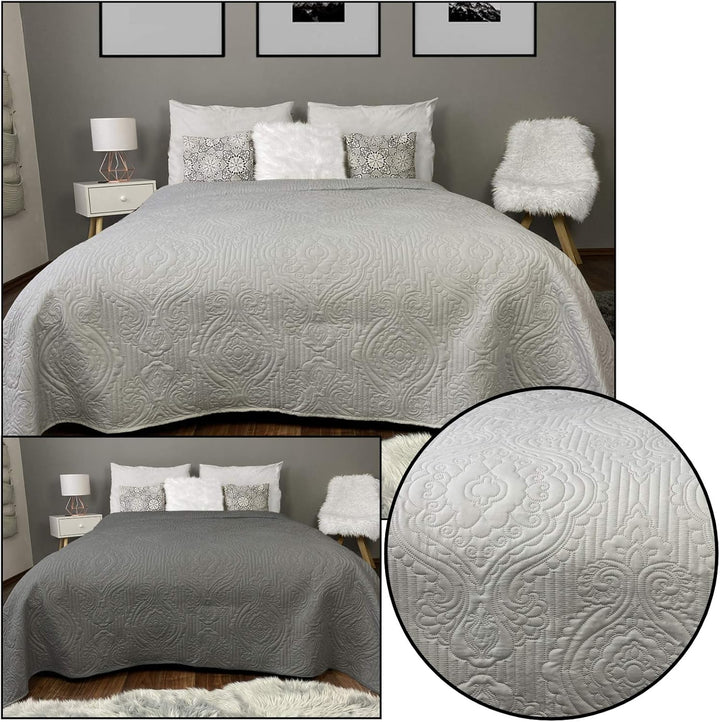 HOMELEVEL Tagesdecke Bett & Sofaüberwurf Bettüberwurf Sofa Tages Ornamente Decken Betthusse XXL Deck