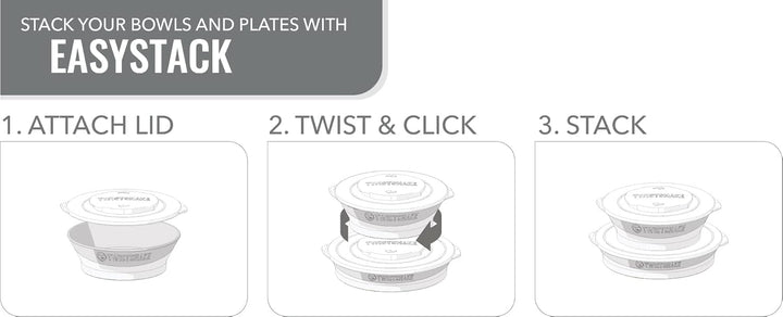 Twistshake Click Mat 38x25 cm Tischset und Versiegelt Kinder Teller mit PP und Silikon für Baby Esse