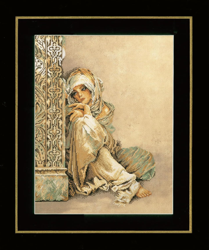 Lanarte Zählmusterpackung Arabische Frau Kreuzstichpackung, Baumwolle, Mehrfarbig, 34 x 44 x 0.3 cm,