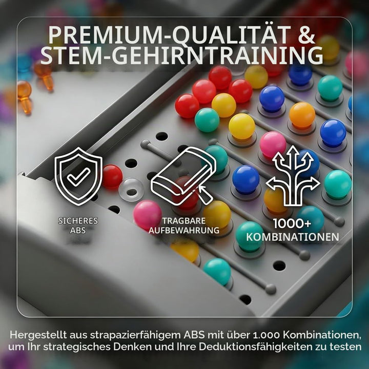 Code Cracking Brettspiel, Spannendes 2-Spieler Logikduell für Codegeber &amp; Codeknacker, Strategisches