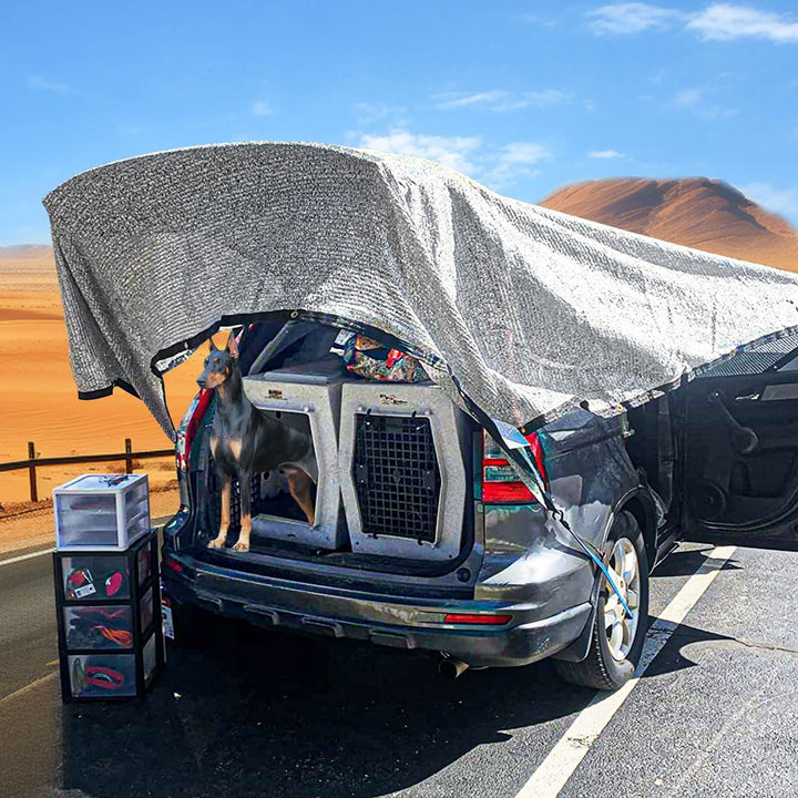 Garten Schattierungsnetz,Auto-Sonnenschutz aus Alunetz,80% Sonnensegel Mit Einfassung Mit Ösen Einfa