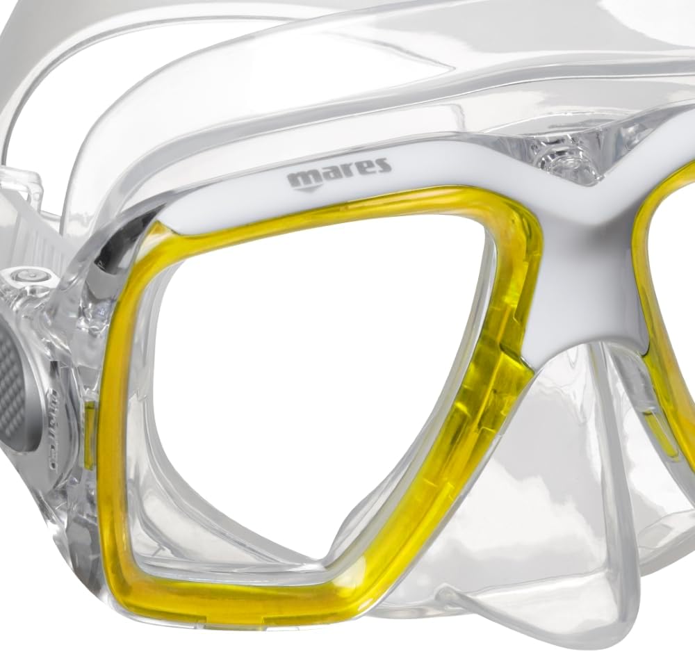 Mares Erwachsene Maske plus Schnorchel Set Ray Yellow/White/Clear, Yellow/White/Clear