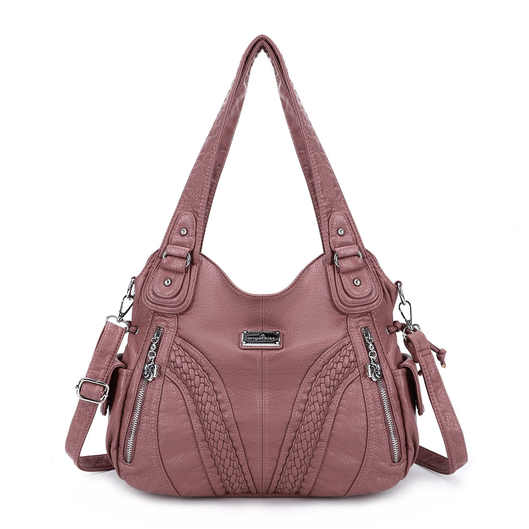 Angelkiss Frauen Top Griff Satchel Handtaschen Schultertasche Messenger Tote Washed Leder Geldbörsen