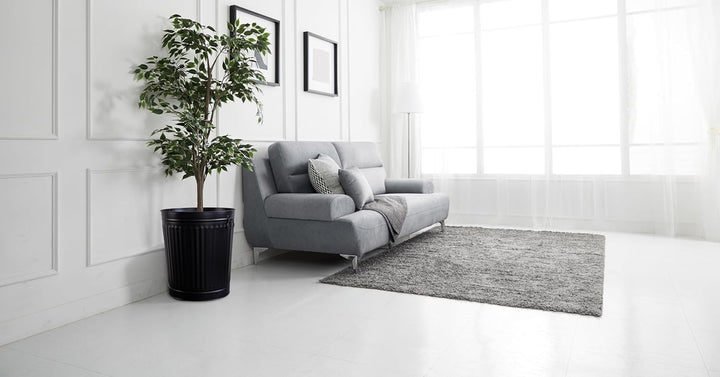 Jinfa 1 Retrodesign Metalleimer mit Griffen und Deckel + 30 Müllbeutel | schwarz | 62L 1 Mülleimer 6