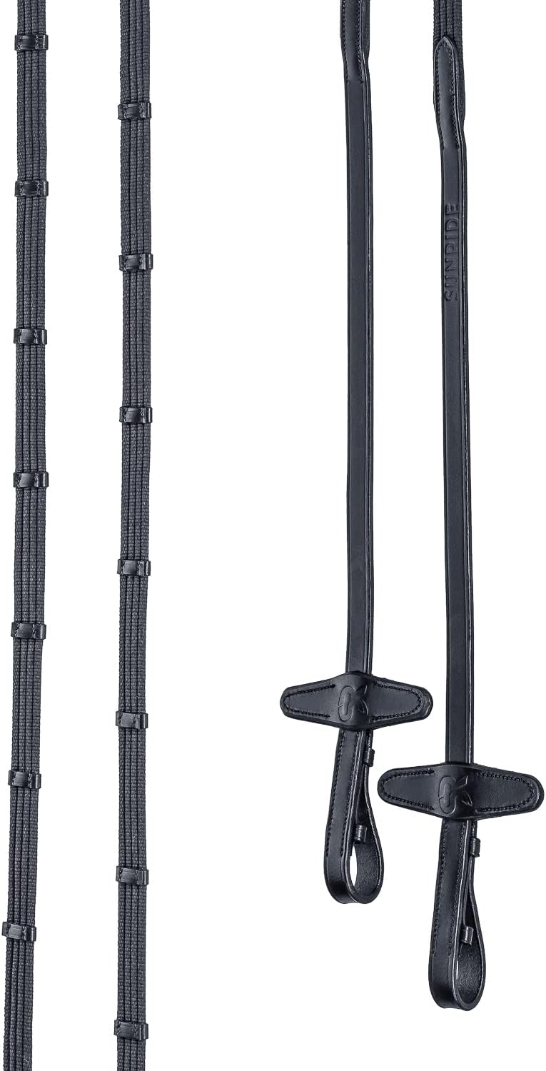 SUNRIDE Kappzaum aus Echtleder - mit Zügel - sanfte Führung für eine harmonische Verbindung (Cob, sc