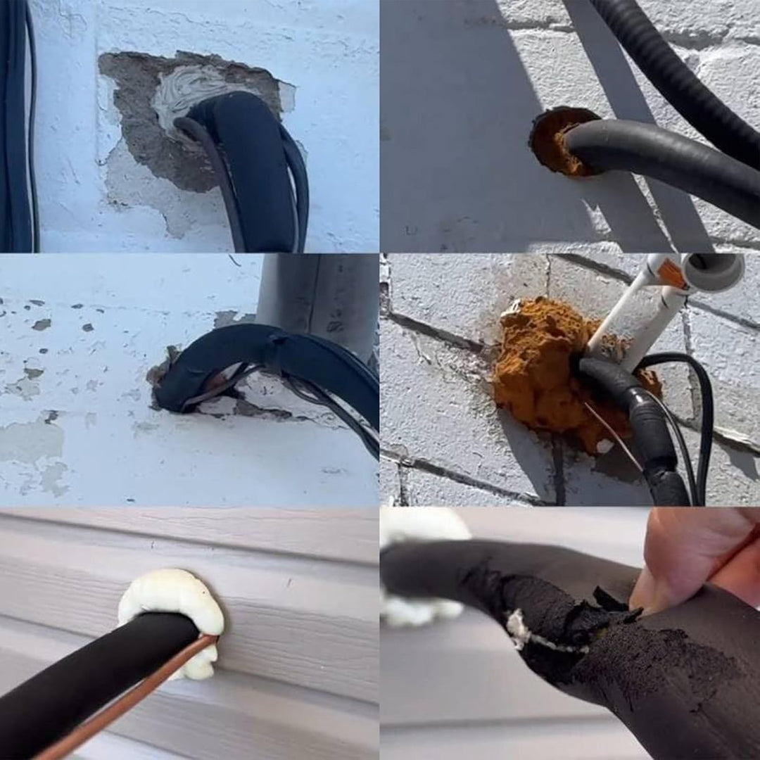 HVAC Wanddurchführung Abdeckungsset, Klimaanlage Leitungsschutzabdeckung Kit, Kunststoff Wandklimaan