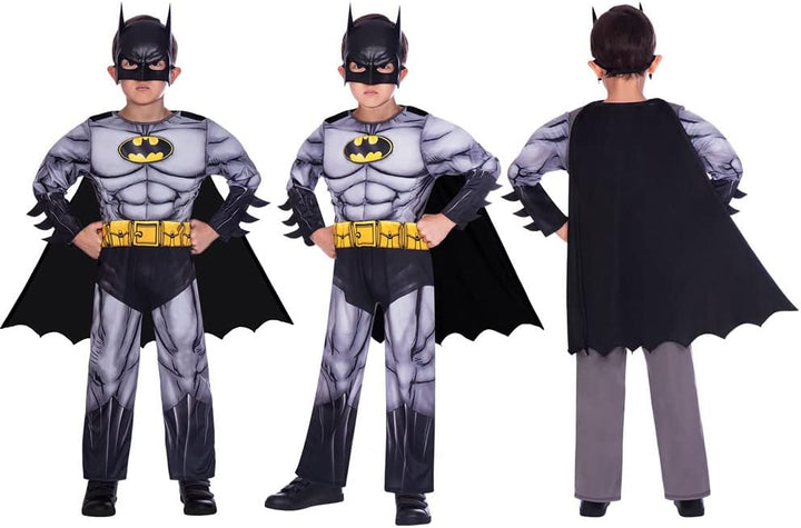 amscan offiziell lizenziert klassisches Batman Kostüm für Kinder Jungen 3-4 Jahre, 3-4 Jahre