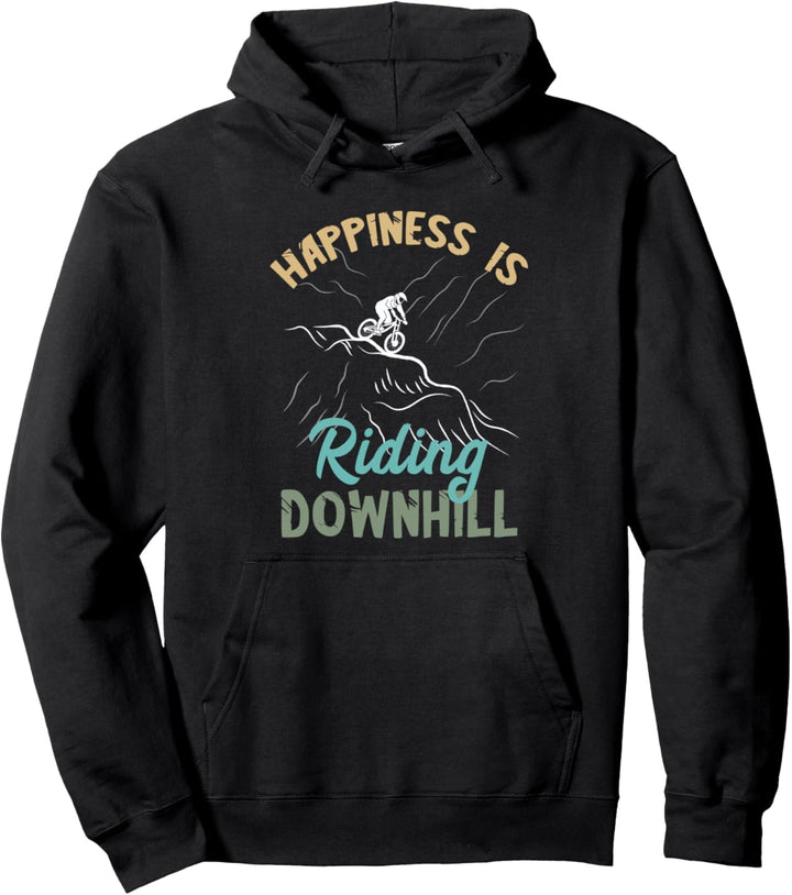 Downhill Biking Happiness Radfahren Biker Mountainbike Reiten Pullover Hoodie