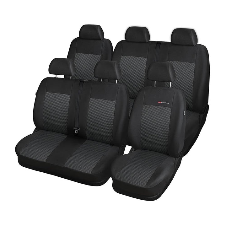 Mossa - Massgeschneiderte Sitzbezüge Auto kompatibel mit Volkswagen Transporter T5 Van (2003-2015) f