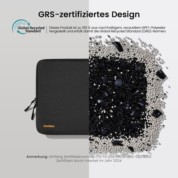 tomtoc 360° Tasche Hülle für 13 Zoll MacBook Air 2024-2018 M3/A3113 M2/A2681 M1/A2337, 13-Zoll MacBo