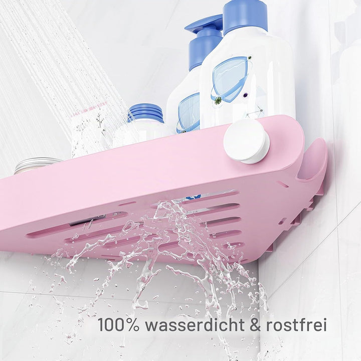 Sotfamily Duschablage ohne Bohren Ecke, 4 Stück Duschregal Badregal ohne Bohren mit Klebepad, Rostfr