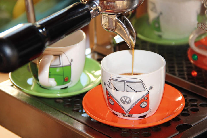 BRISA VW Collection - Volkswagen Keramik Espresso-Tassen-Kaffee-Tee-Cappuccino-Set im T1 Bulli Bus D