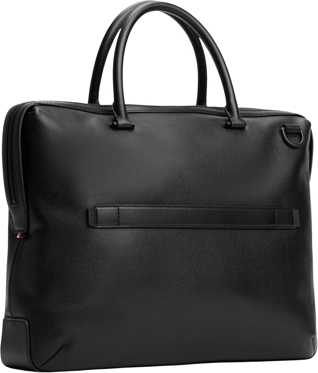 Tommy Hilfiger Herren Laptoptasche Business aus Leder, Schwarz (Black), Einheitsgrösse