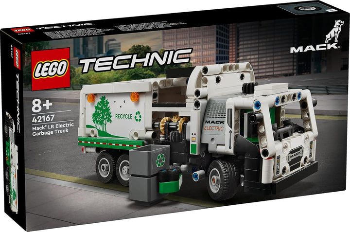 Lego Technic Set: 42167 Mack LR E Müllwagen, 42147 Kipplaster & 30655 Gabelstapler mit Palette