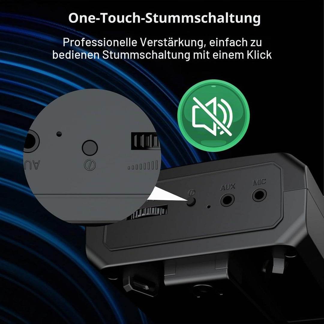 Sprachverstärker tragbar, 2026 Upgraded sprachverstärker drahtlos mit Lapel mikrofon, Lautsprecher m