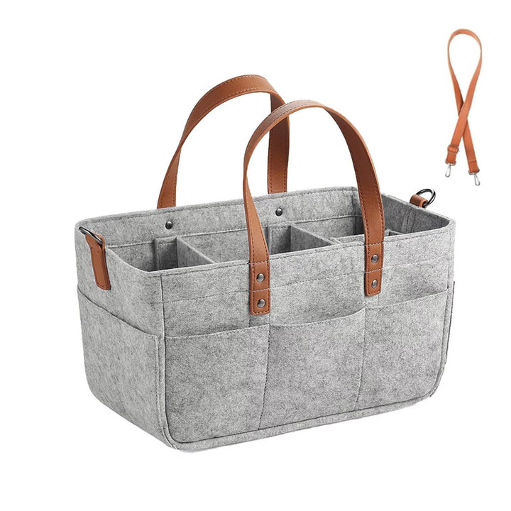 Filztasche Einkaufskorb, 16L Filztaschen Einkaufstasche mit Fächern, Filztasche Storage Faltbar, Rob
