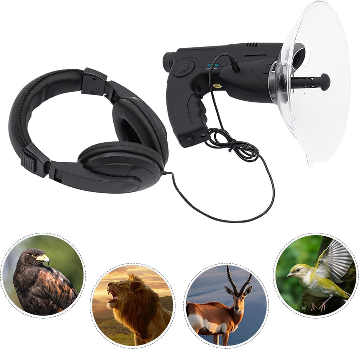 Parabolantenne Richtmikrofon, Monokulares 8X-faches Fernhören, Teleskop zum Abhören von Vögeln, Bush