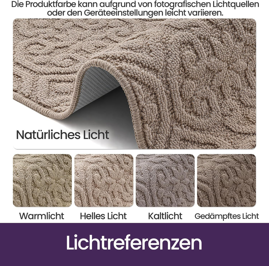 DEXI Schmutzfangmatte 44 x 76cm, rutschfest Fussmatte Innen, waschbarer Fussmatte, absorbierend Türm