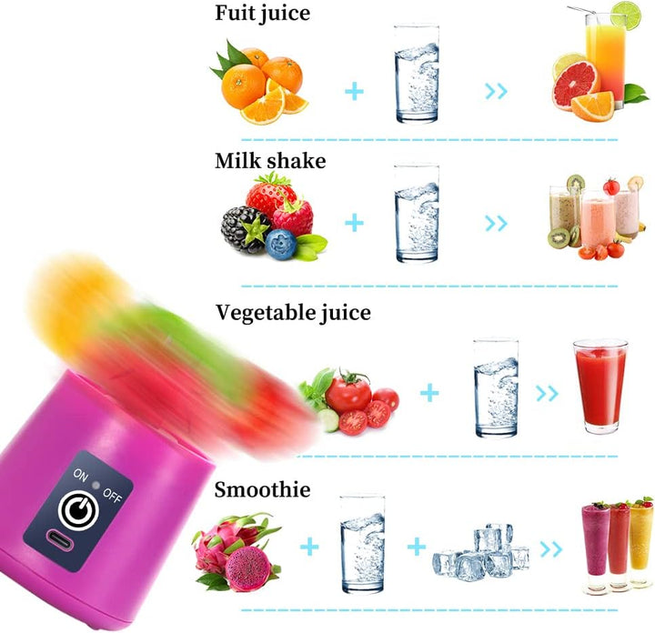 Mixer Smoothie Maker, Elektrischer USB-Entsafter Mixer, Tragbarer Mini-Mixer für Shakes und Smoothie