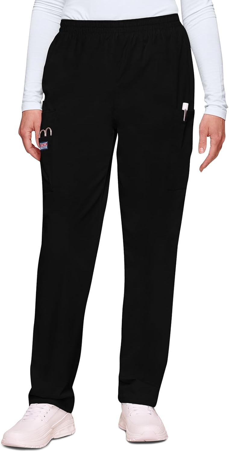 Cherokee Damen Workwear Cargo-Hose mit elastischer Taille Klassisch S Schwarz, S Schwarz