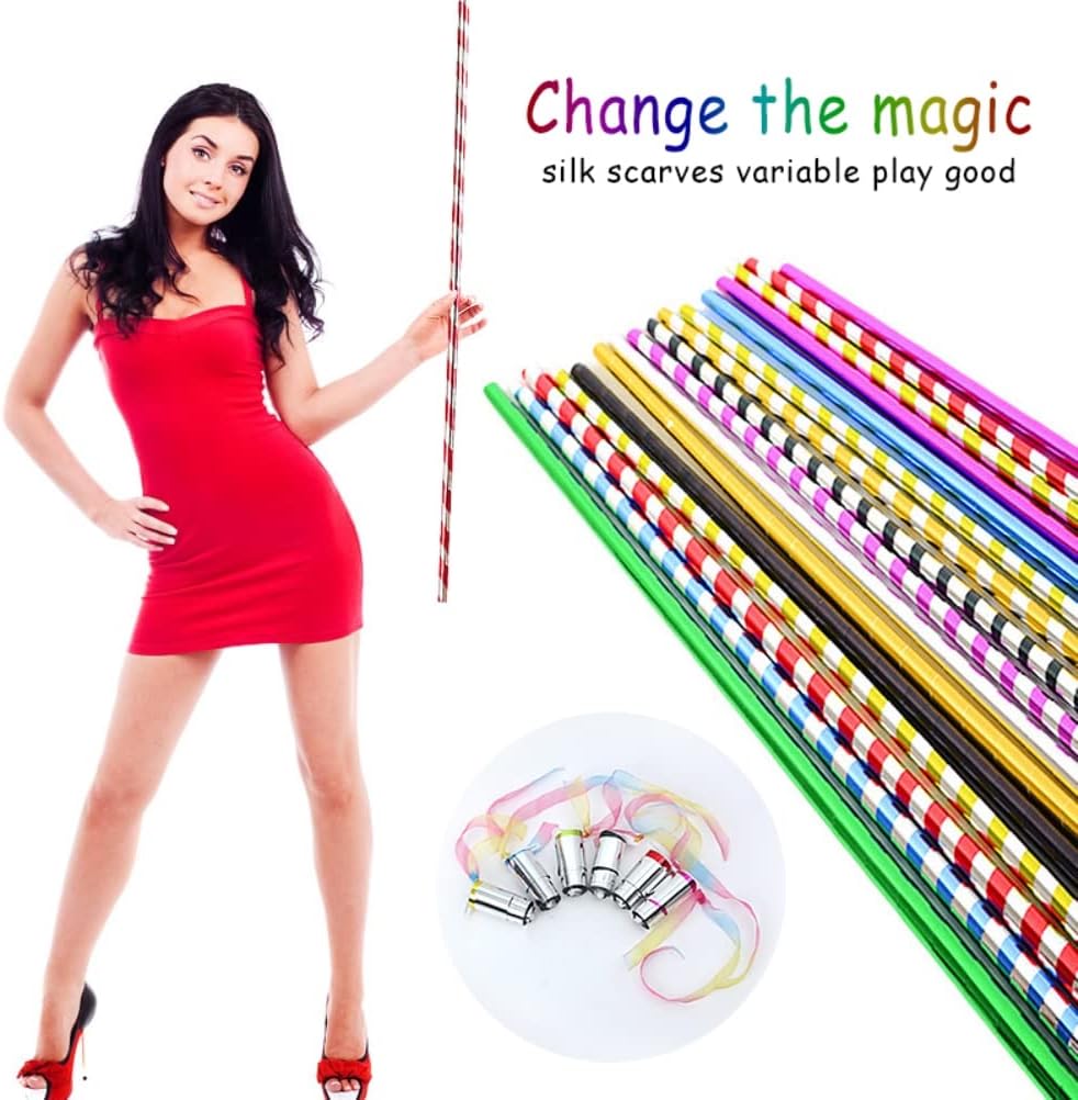 6 Stück Magischer Zauberstab 93CM Stab Tragbare Magischer Zauberstab Magic Stab Martial Arts Kunstst