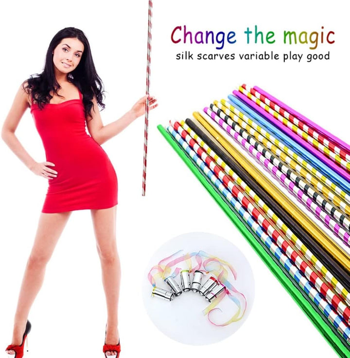 6 Stück Magischer Zauberstab 93CM Stab Tragbare Magischer Zauberstab Magic Stab Martial Arts Kunstst