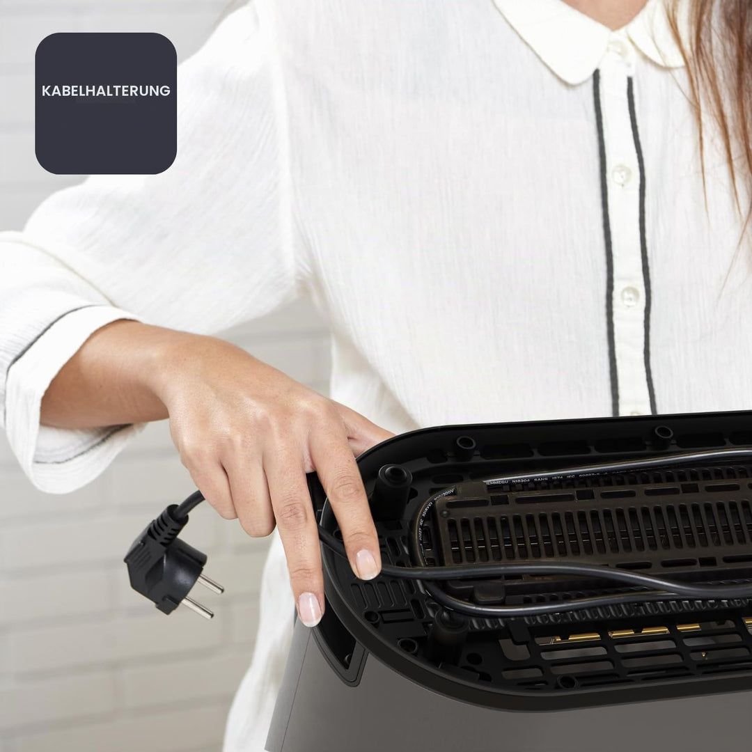 BLACK+DECKER - Extra Breiter Toaster 1500W | Schlitze 260x42 mm | 7 Bräunungsstufen | 6 Glimmer-Heiz