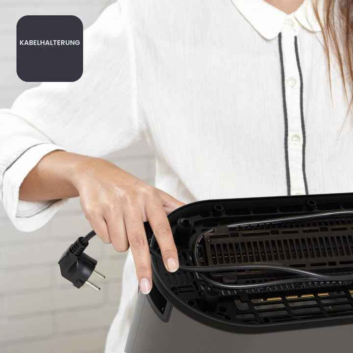 BLACK+DECKER - Extra Breiter Toaster 1500W | Schlitze 260x42 mm | 7 Bräunungsstufen | 6 Glimmer-Heiz