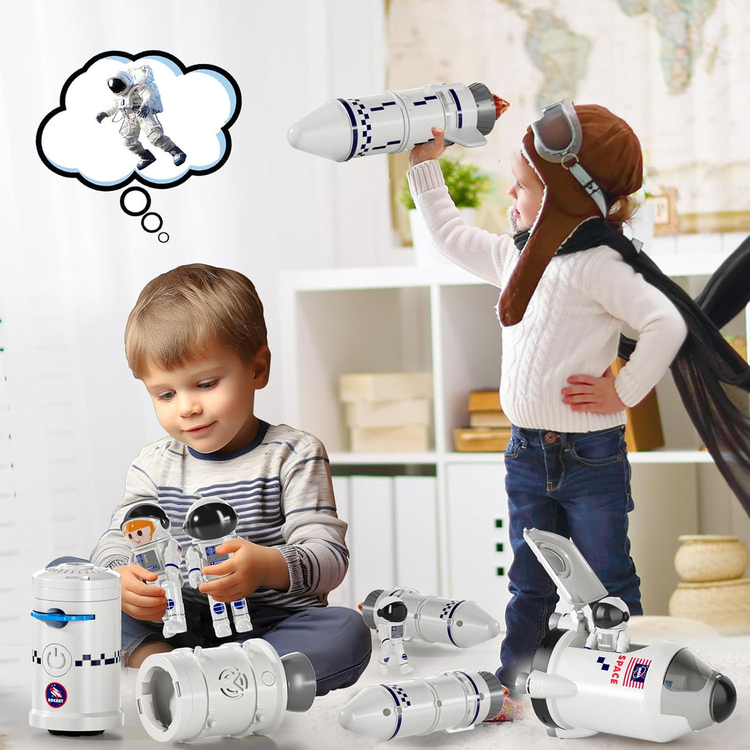 Doloowee Space Shuttle Rakete Spielzeug für Kinder,Wissenschaftliches Puzzlespiel mit Projektion,Wel